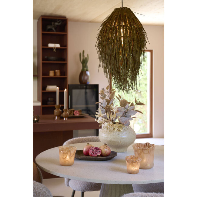 Light & Living Theelicht Ø10x10 cm MYRON glas licht bruin
