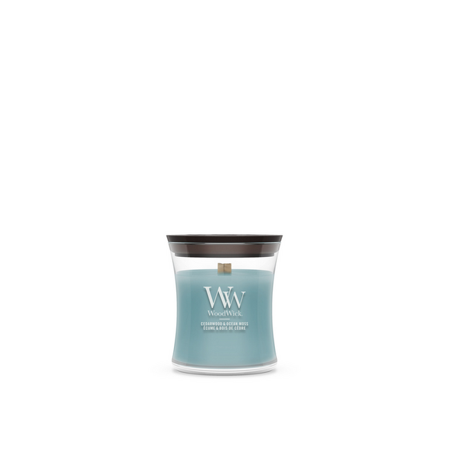 Woodwick Cedarwood & Ocean Moss Mini Candle WoodWick© 20h.