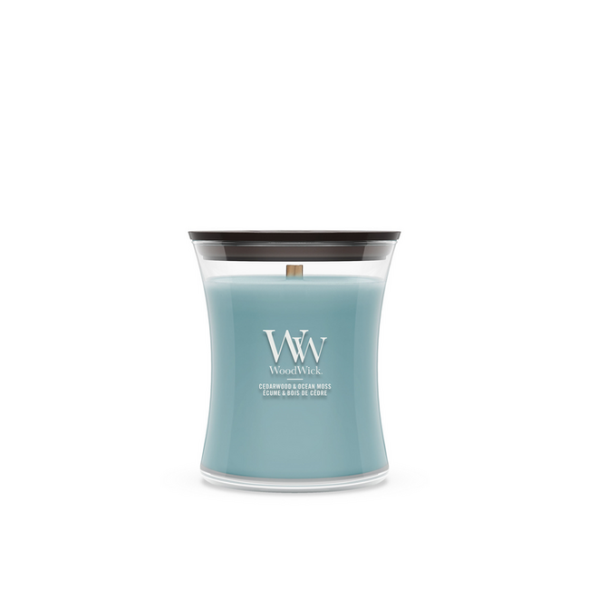 Woodwick Cedarwood & Ocean Moss Medium Candle WoodWick© 60h.