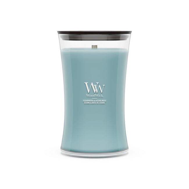 Woodwick Cedarwood & Ocean Moss Large Candle WoodWick© 130h.