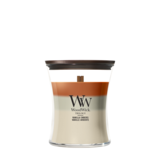 Woodwick Trilogy Vanilla Embers Medium Candle WoodWick© 60h.
