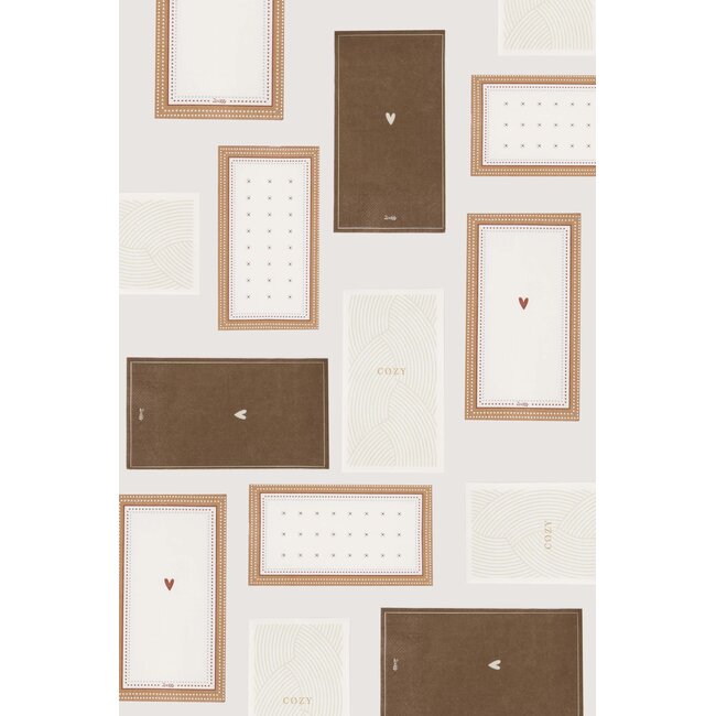 Zusss Napkins rectangle happiness