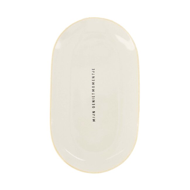 Zusss Serving plate mijn genietmomentje sand