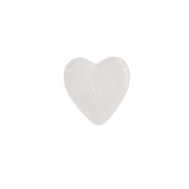 Zusss Spoon Holder heart shape white