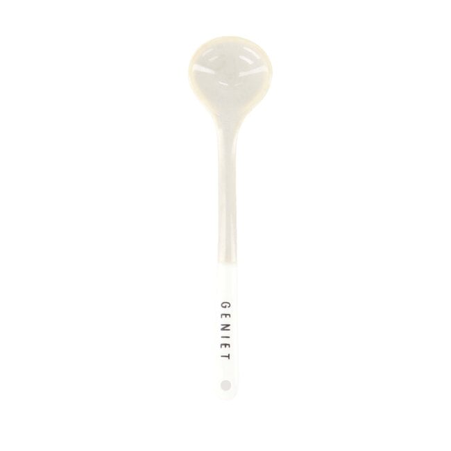 Zusss Tea spoon geniet white/sand