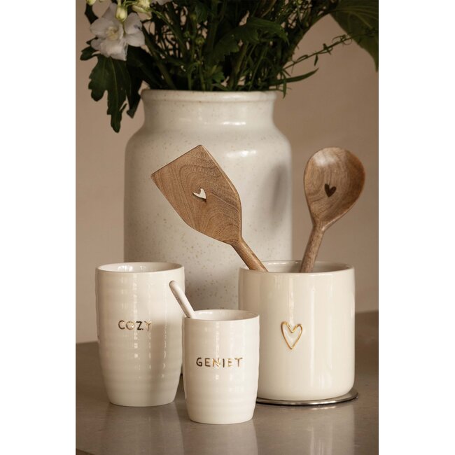 Zusss Teaspoon heart white/gold