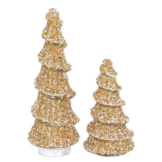 PTMD Ingra Gold glass tree shaped statue with beads S