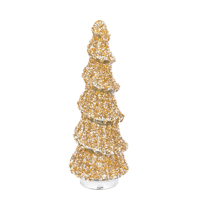 PTMD Ingra Gold glass tree shaped statue with beads L