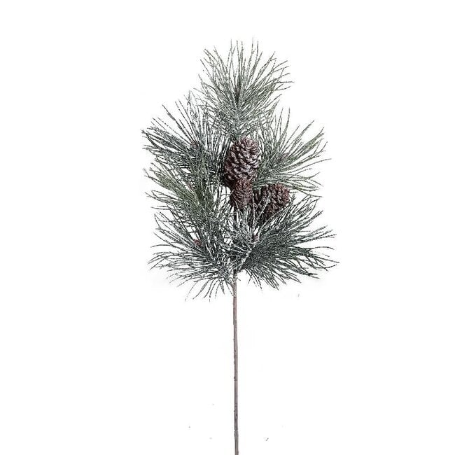 PTMD Green Pine Cone Spray – Kunsttak met Dennenappels – L76 cm