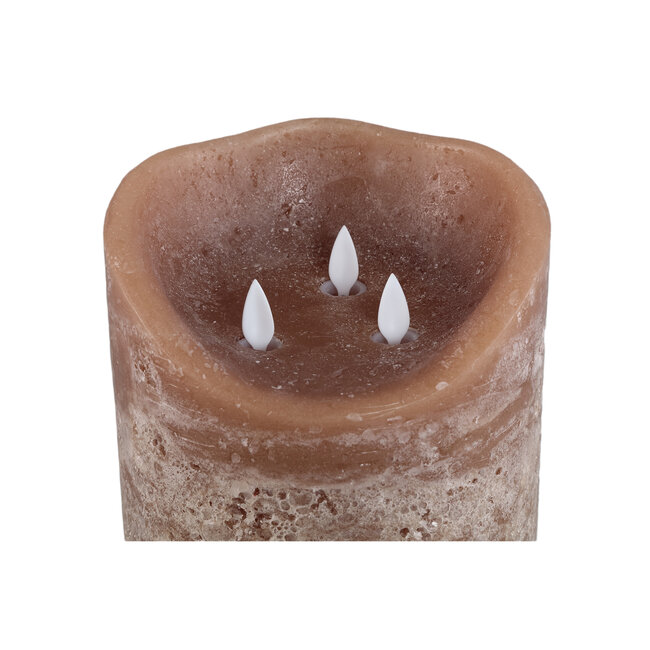 PTMD Led Light candle New Rustic beige movable flame L