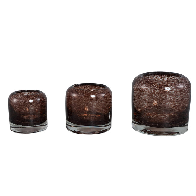 PTMD Jalenn Dark Brown heavy bubble glass