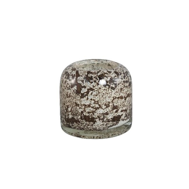 PTMD Jalenn Beige heavy bubble glass tealight M