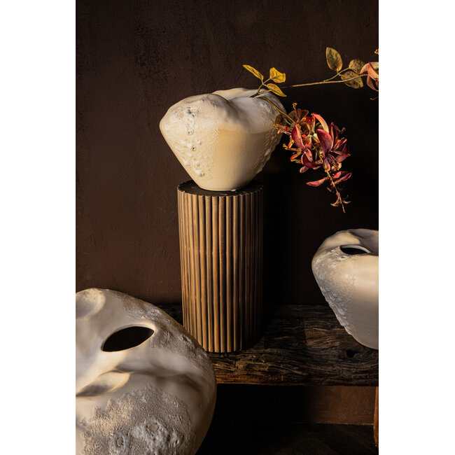 PTMD Dangelo Cream ceramic irregular vase S