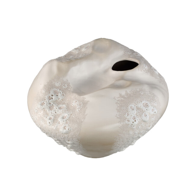 PTMD Dangelo Cream ceramic irregular vase S