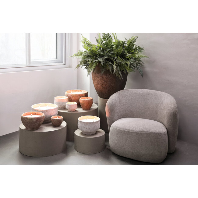 PTMD Elora Brown cement outdoor candle M