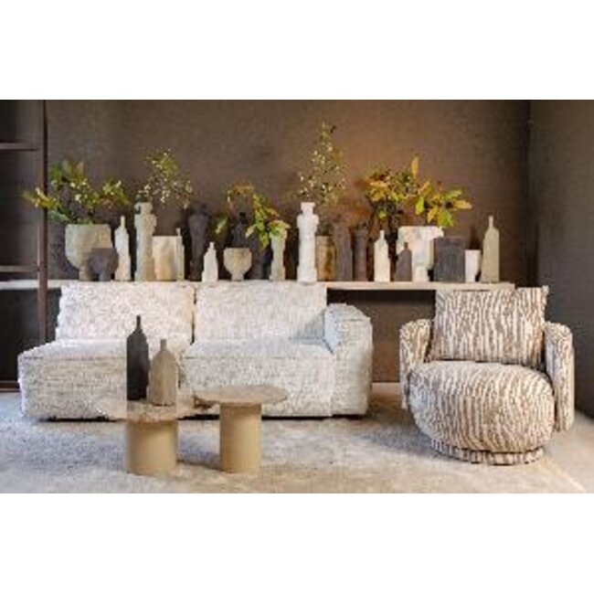 PTMD Marla Khaki ceramic vase round small neck L