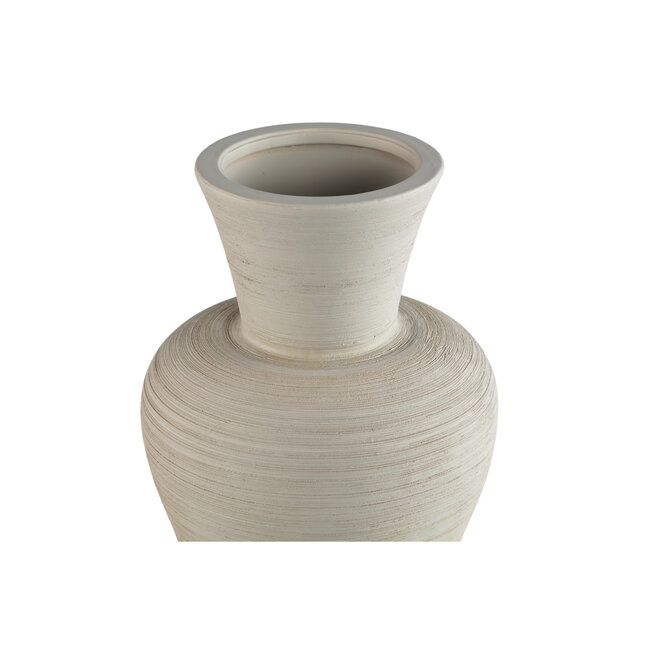 PTMD Marla Khaki ceramic vase round small neck L