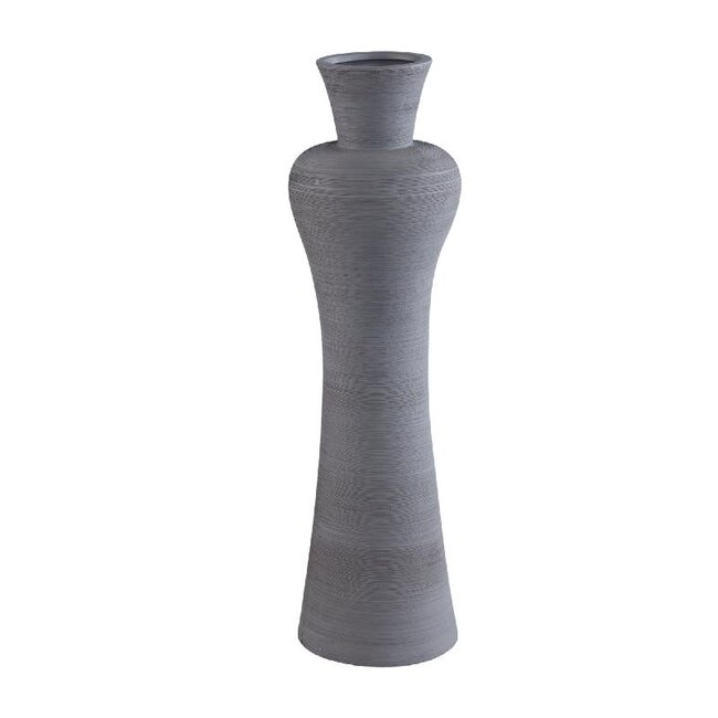 PTMD Marla Dark Grey ceramic vase round small neck L