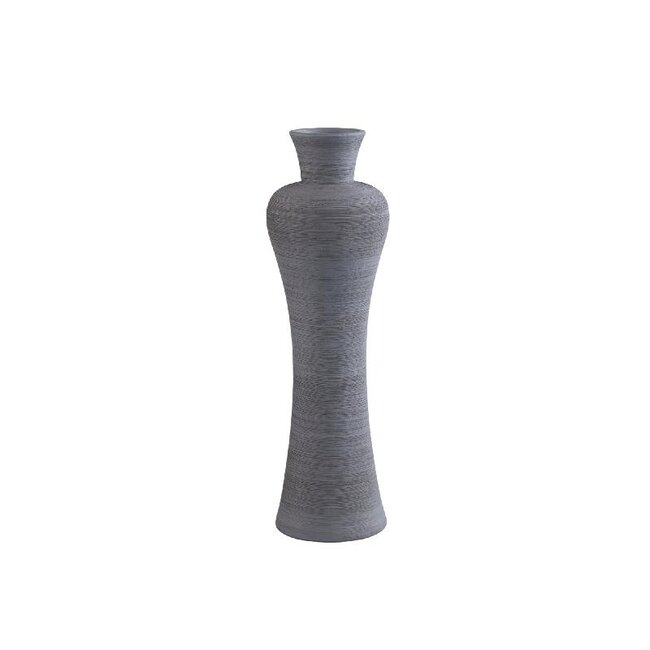 PTMD Marla Dark Grey ceramic vase round small neck S