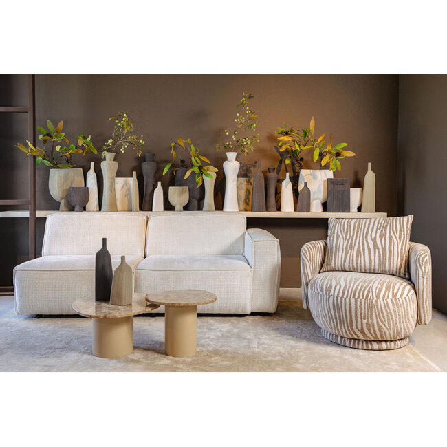 PTMD Marla Dark Grey ceramic vase round small neck S