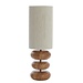 Light & Living Tafellamp Ø22x67,5 cm DANIALO hout print naturel+touw crème