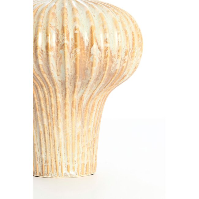 Light & Living Vaas deco 23x22x32,5 cm NEVANO crème+oranje-bruin