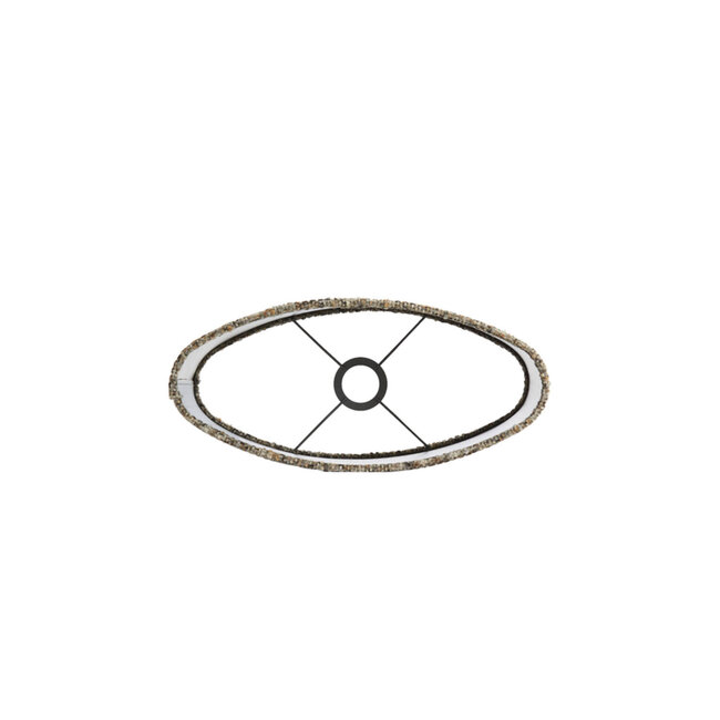 Light & Living Kap ovaal recht smal 38-17,5-28 cm OSIRE grijs-bruin