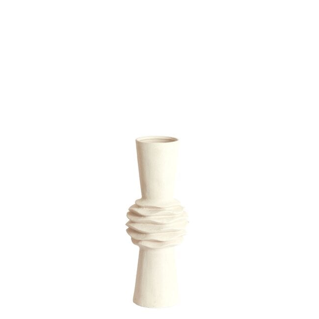 Light & Living Vaas Deco  Ø18X47,5 cm OLIVORA keramiek mat crème