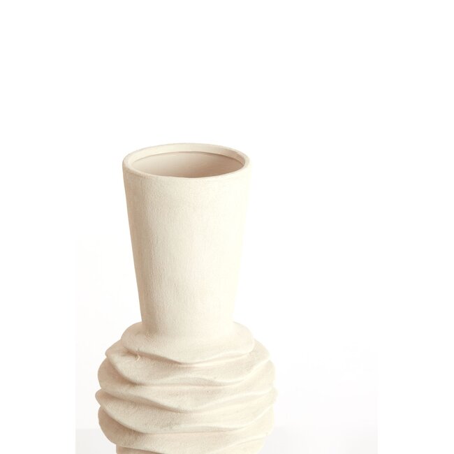 Light & Living Vaas Deco  Ø18X47,5 cm OLIVORA keramiek mat crème