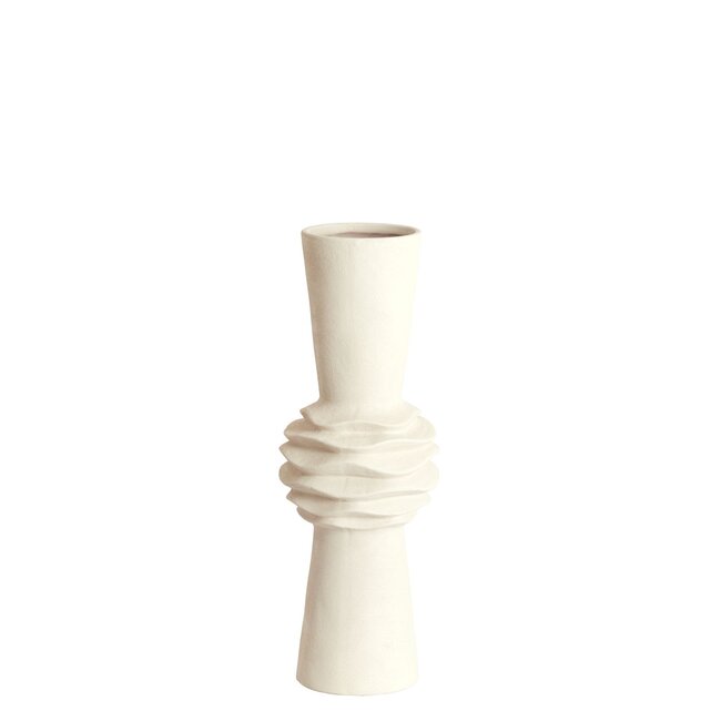 Light & Living Vaas Deco  Ø21x60 cm OLIVORA keramiek mat crème