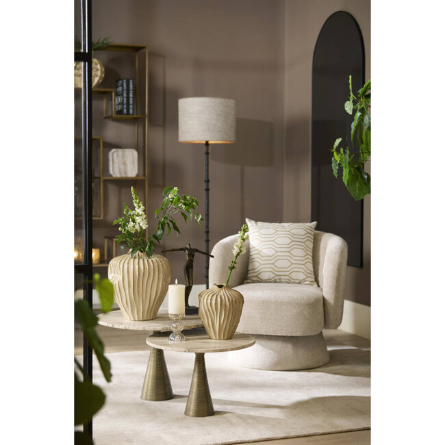 Light & Living Vaas deco Ø26x40 cm VECHHIA keramiek licht bruin