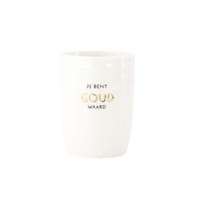 Zusss Koffiemok Jij bent goud waard wit goud