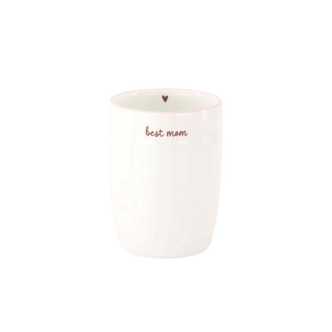 Zusss Koffiemok Best Mom wit donker rood