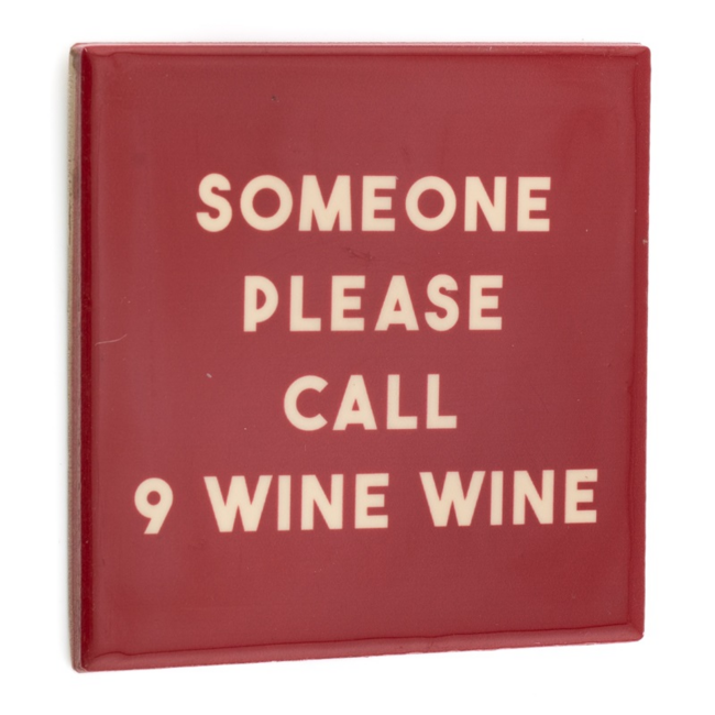 Tegeltje call nine wine wine