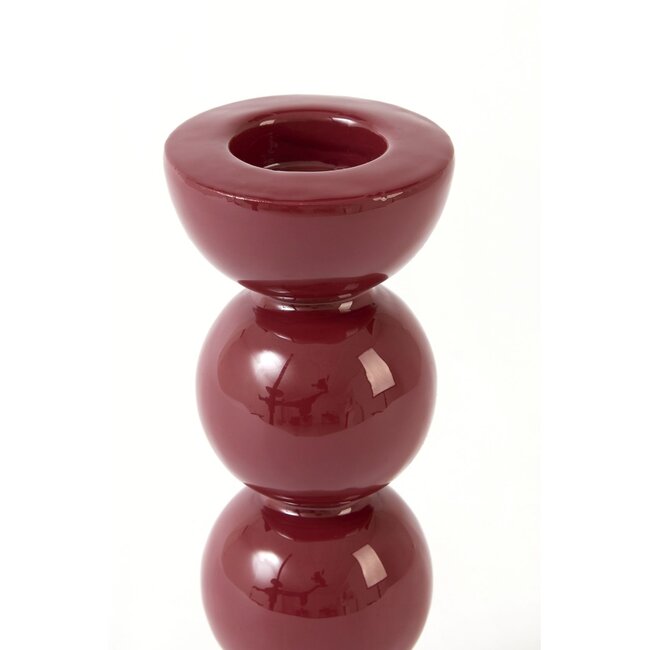 Light & Living Kandelaar Ø7,5x20,5 cm NYONS glans bordeaux
