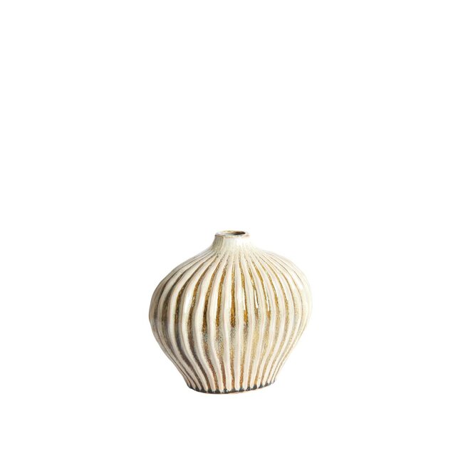 Light & Living Vaas deco 25x14x20 cm LORITO keramiek olijf groen
