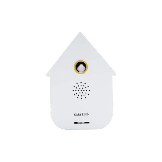 Present Time Sound Box Modern Cuckoo White