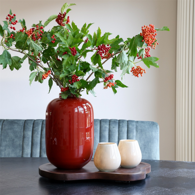 Vase the World Dienblad Santos M walnut L50 x B40 x H2 cm