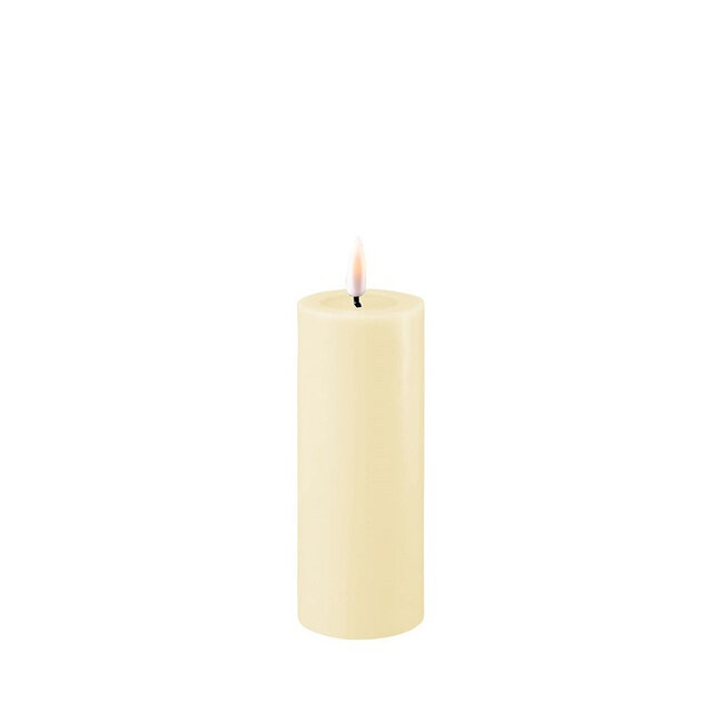 Deluxe Homeart Cream Real Flame LED Candle Ø5 x12,5cm
