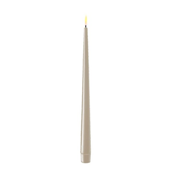 Deluxe Homeart Sand LED Shiny Dinner Candle Ø2,2x28 cm 2 pcs.