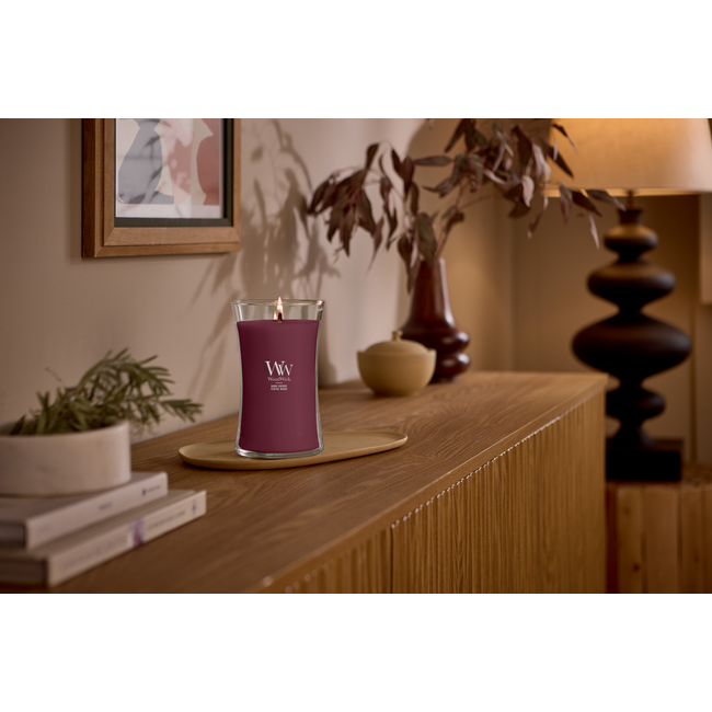 Woodwick Dark Cherry Large Candle WoodWick© 130h.