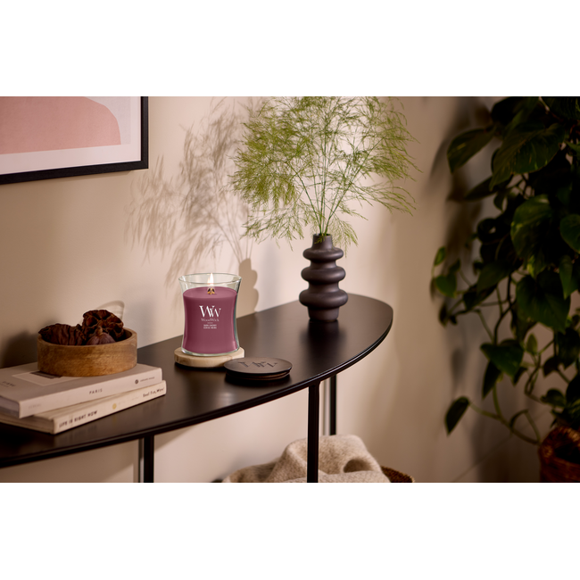 Woodwick Dark Cherry Medium Candle WoodWick© 60h.