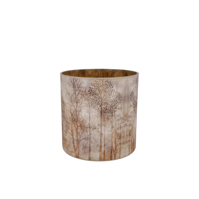 Theelicht Ruby Brown Forest 8x8 cm