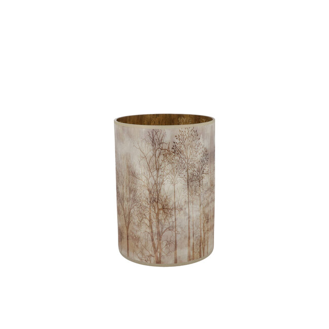 Daan Kromhout Windlicht Ruby Brown Forest 9x10 cm