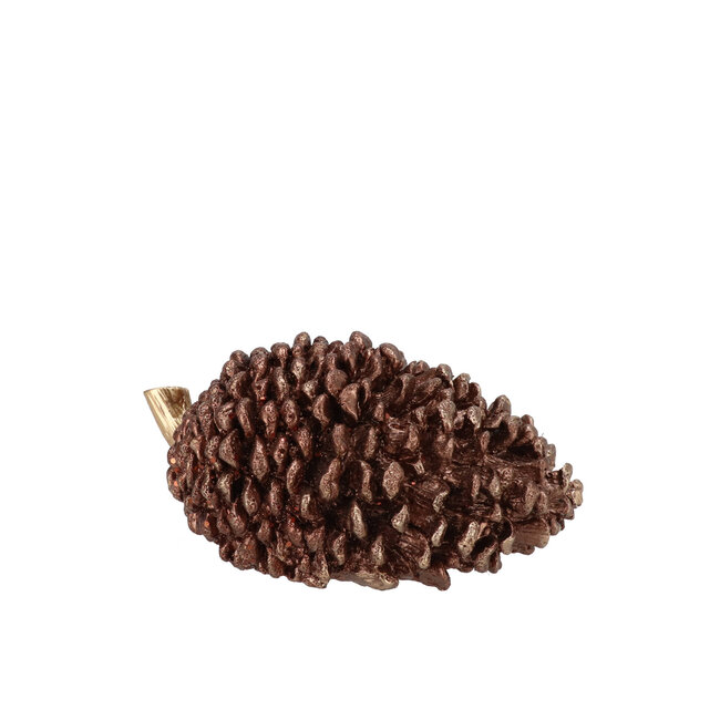 Decoratie Dennenappel Sia Gold 14x9x8cm