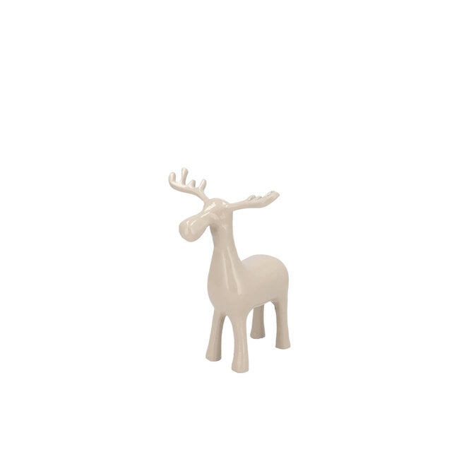Decoratie Eland Hawley Sand 8x8x9 cm