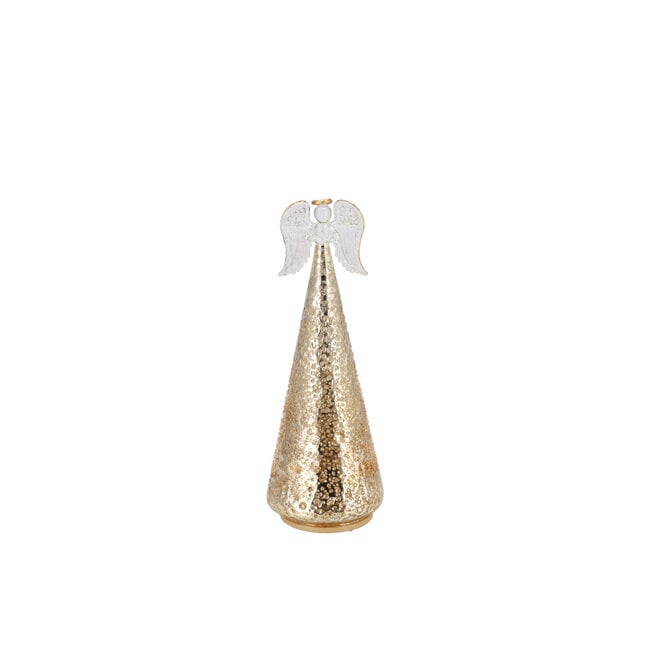 Draaiende Engel Sparkle Champagne 11x21 cm