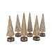 Draaiende Glazen Kerstboom Sand 9x33cm met LED Twinkle Swirl