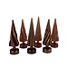 Draaiende Glazen Kerstboom Brown 9x33cm met LED Twinkle Swirl
