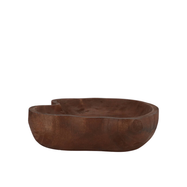Houten Schaal Woody Dark Natural Brown - 37x34x9cm